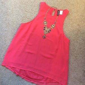 🔥3/$25 H&M Pink High Low Top EUC
